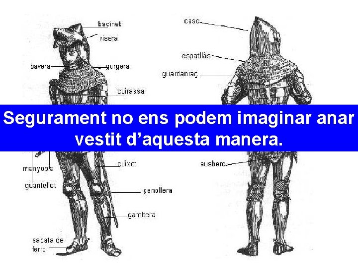 Segurament no ens podem imaginar anar vestit d’aquesta manera. 