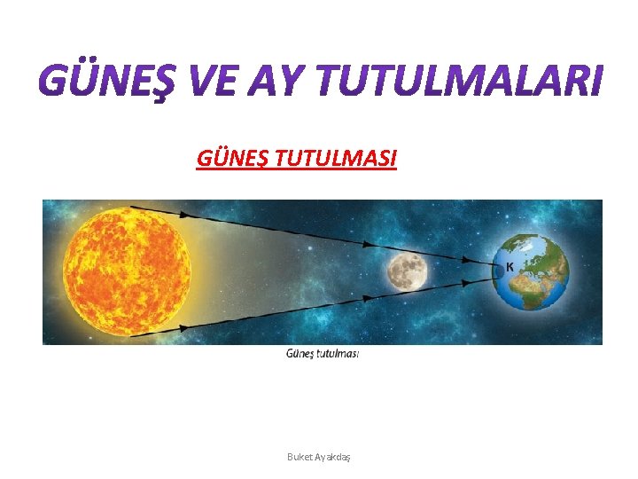 GÜNEŞ TUTULMASI Buket Ayakdaş 