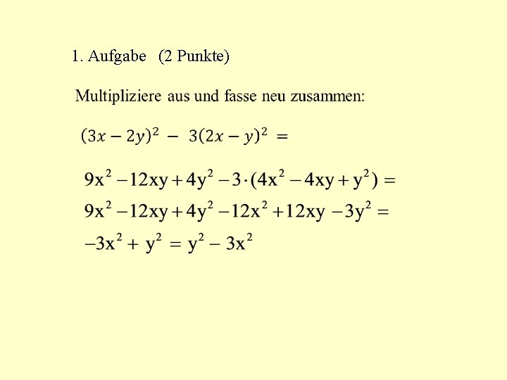 1. Aufgabe (2 Punkte) 