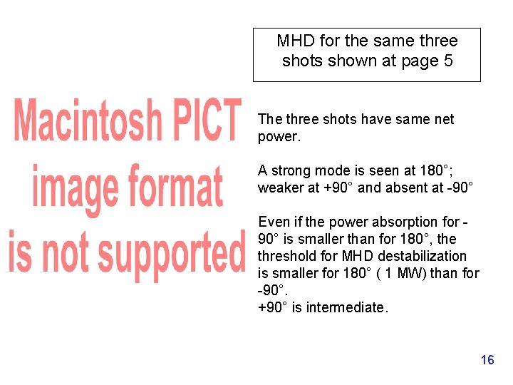 MHD for the same three shots shown at page 5 The three shots have