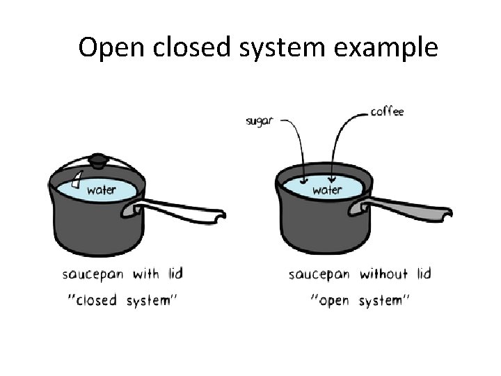Open closed system example 