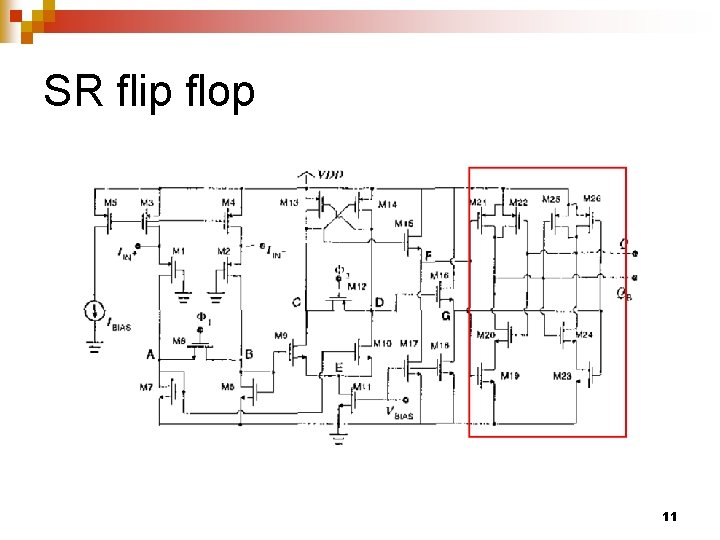 SR flip flop 11 