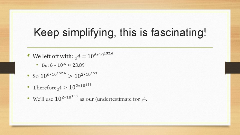 Keep simplifying, this is fascinating! • 