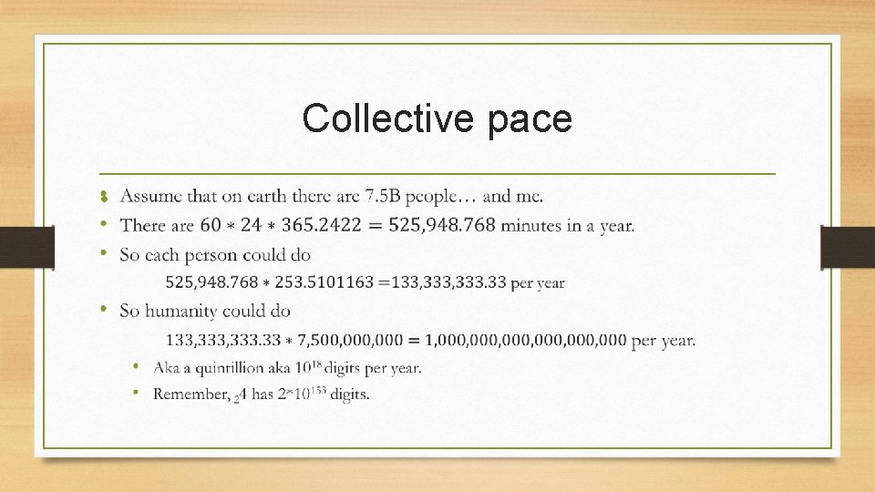Collective pace • 