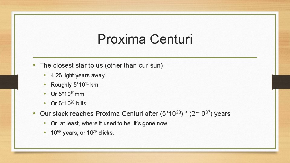 Proxima Centuri • The closest star to us (other than our sun) • •