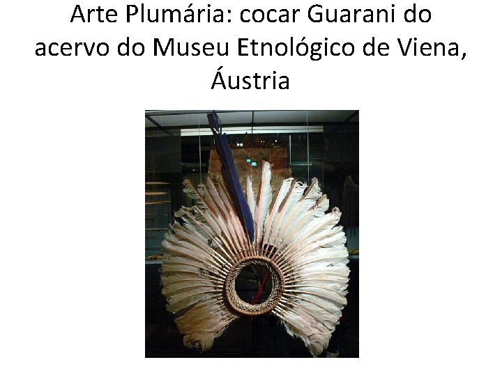 Arte Plumária: cocar Guarani do acervo do Museu Etnológico de Viena, Áustria 
