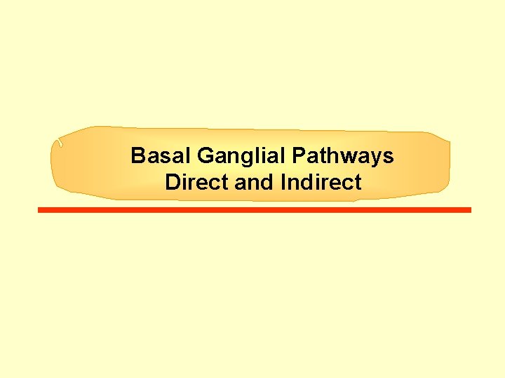 Basal Ganglial Pathways Direct and Indirect Basal Ganglial Pathways Direct and Indirect