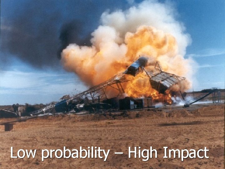 Low probability – High Impact 