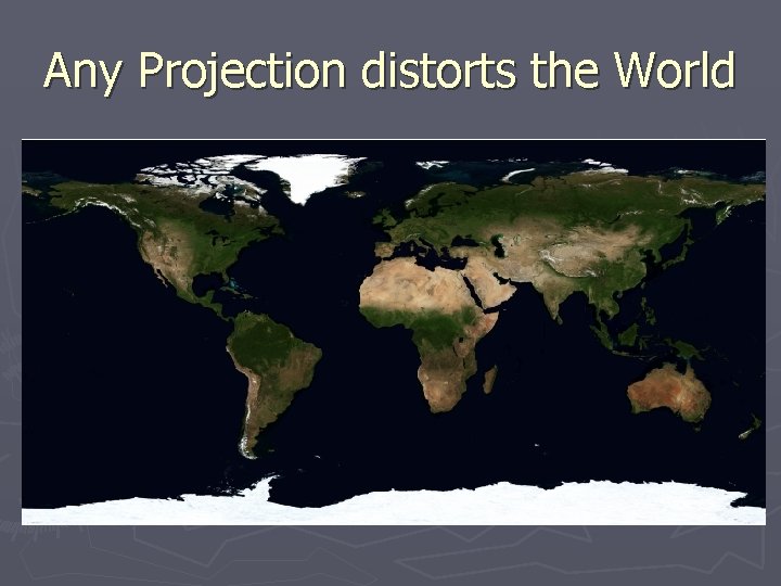 Any Projection distorts the World 