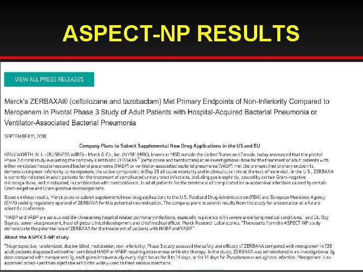 ASPECT-NP RESULTS 