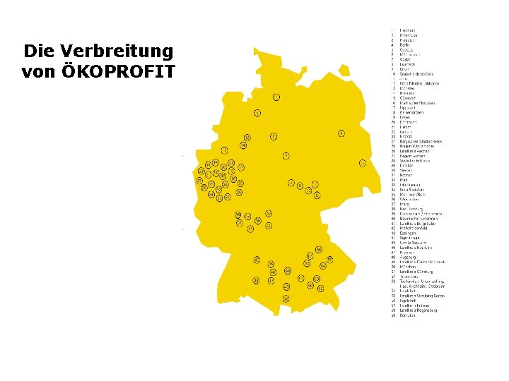 Die Verbreitung von ÖKOPROFIT 