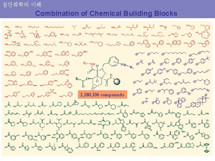 첨단화학의 이해 Combination of Chemical Building Blocks 2, 180, 106 compounds 