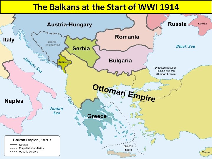 The Balkans at the Start of WWI 1914 