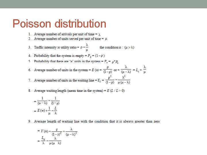 Poisson distribution 