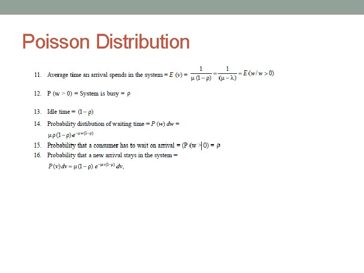 Poisson Distribution 