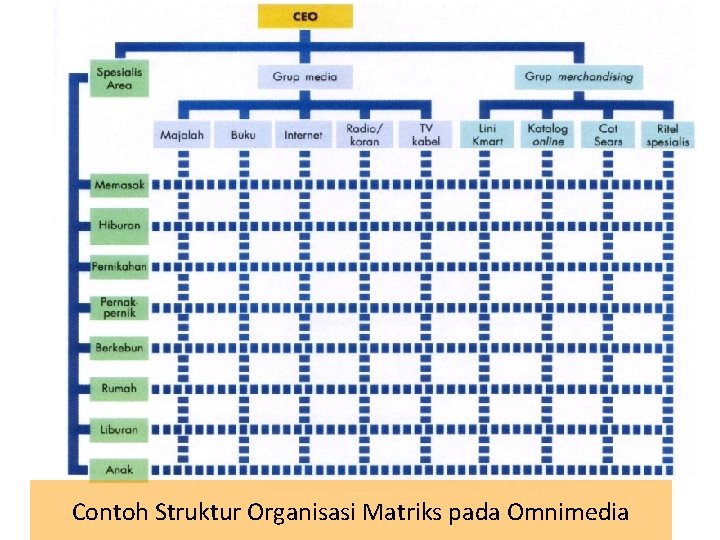 Contoh Struktur Organisasi Matriks pada Omnimedia 