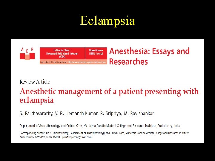 Eclampsia 