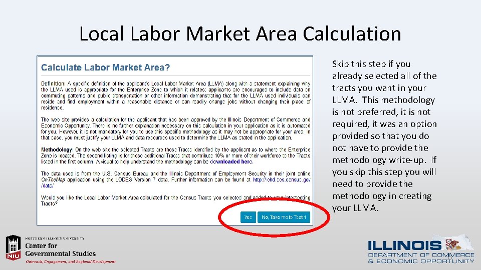 Local Labor Market Area Calculation Skip this step if you already selected all of