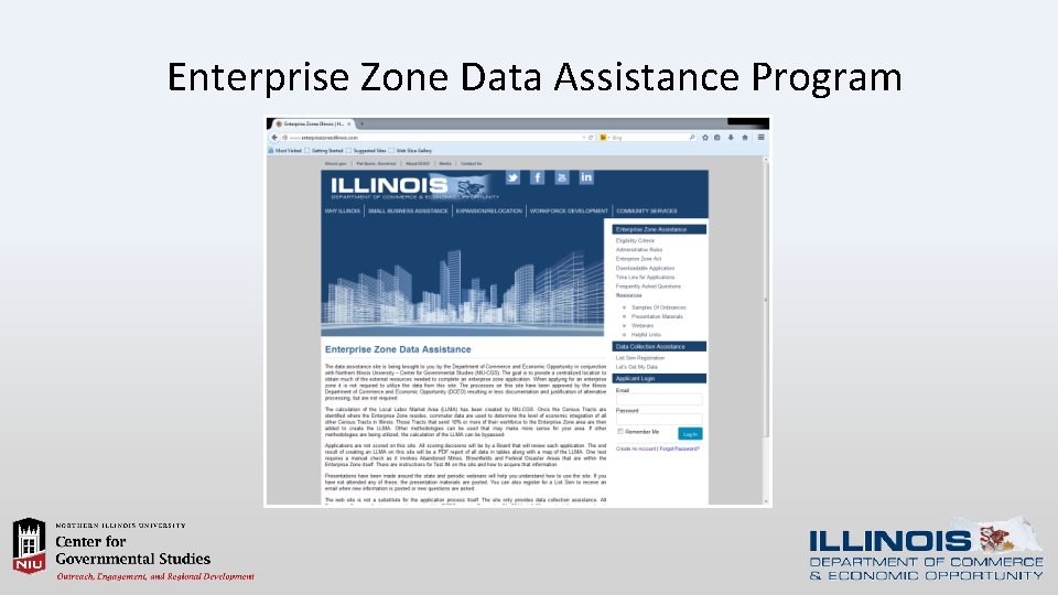 Enterprise Zone Data Assistance Program 