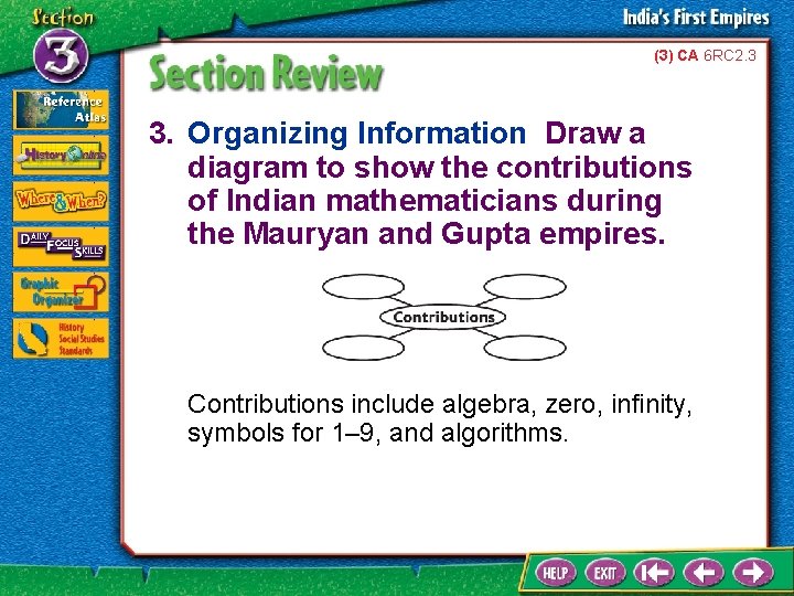 (3) CA 6 RC 2. 3 3. Organizing Information Draw a diagram to show