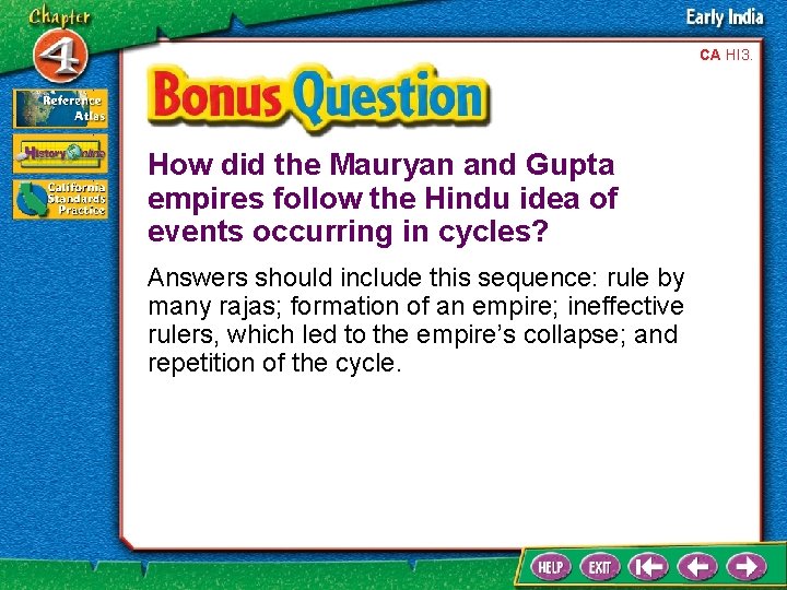 CA HI 3. How did the Mauryan and Gupta empires follow the Hindu idea