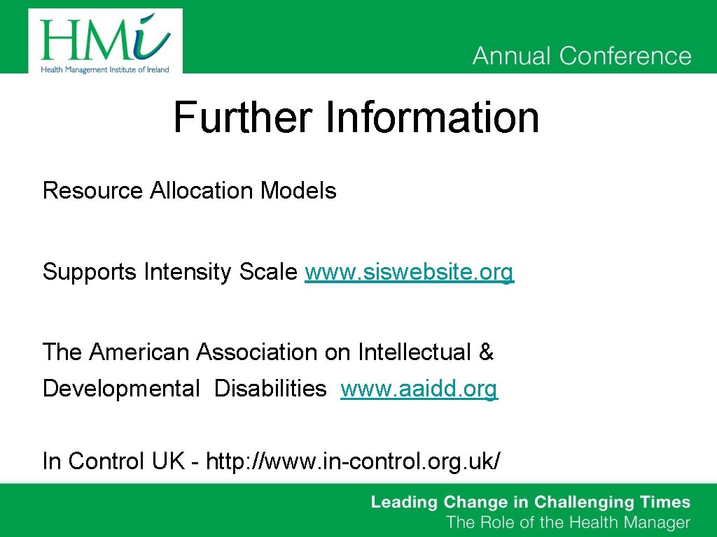 Further Information Resource Allocation Models Supports Intensity Scale www. siswebsite. org The American Association