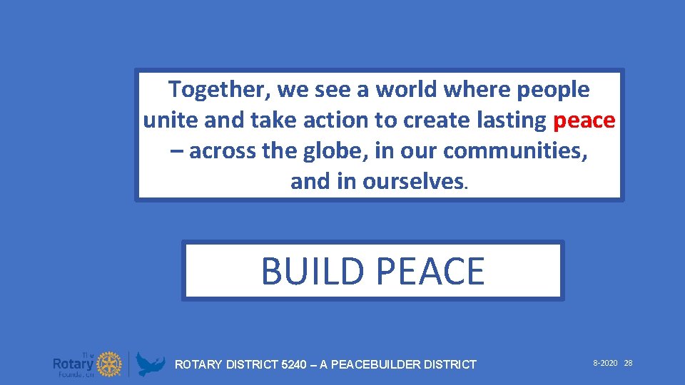 Together, we see a world where people unite and take action to create lasting