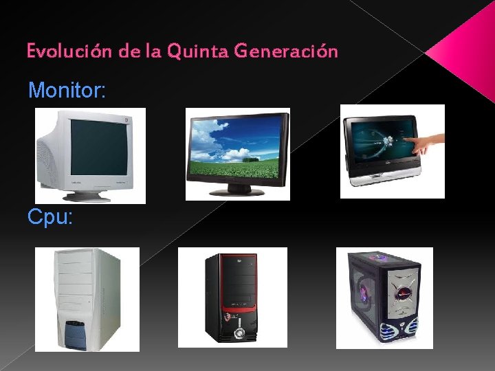 Evolución de la Quinta Generación Monitor: Cpu: 