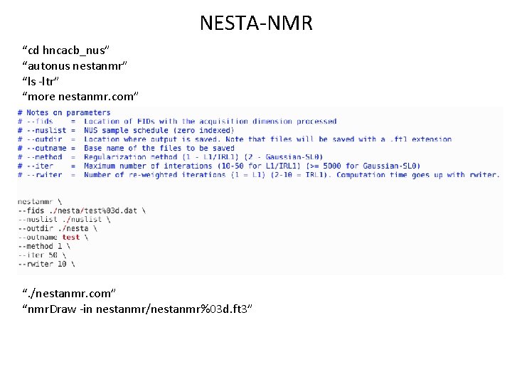 NESTA-NMR “cd hncacb_nus” “autonus nestanmr” “ls -ltr” “more nestanmr. com” “. /nestanmr. com” “nmr.