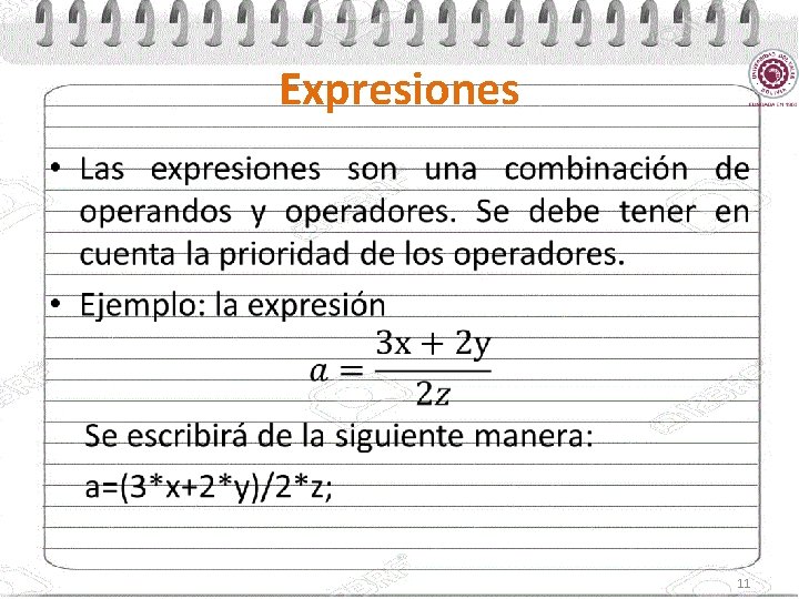 Expresiones • 11 