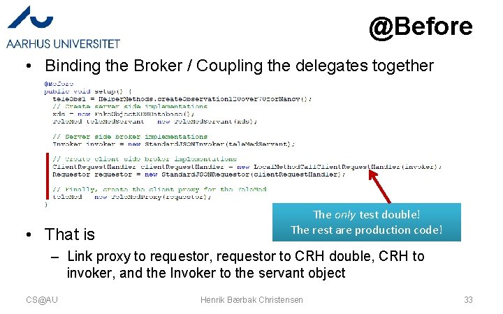 @Before • Binding the Broker / Coupling the delegates together • That is The