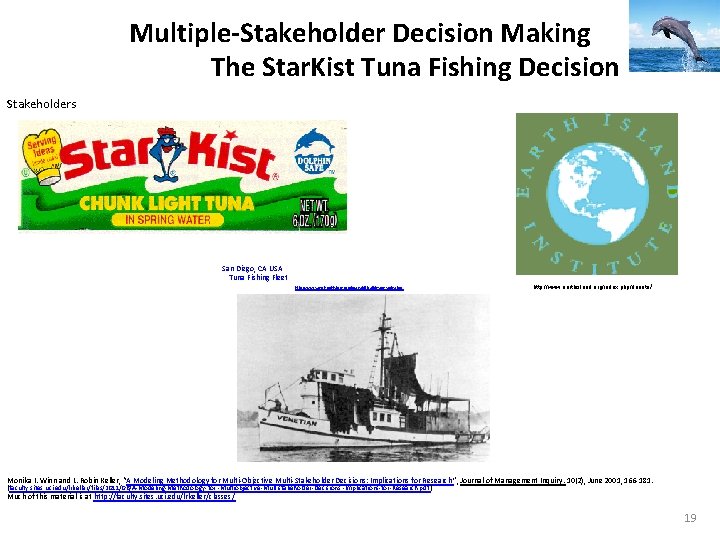 Multiple-Stakeholder Decision Making The Star. Kist Tuna Fishing Decision Stakeholders San Diego, CA USA Multiple-Stakeholder Decision Making The Star. Kist Tuna Fishing Decision Stakeholders San Diego, CA USA