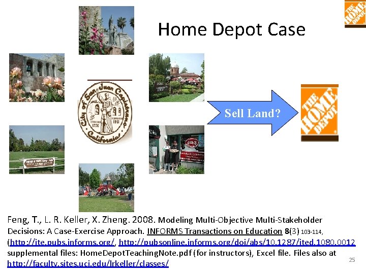 Home Depot Case Sell Land? Feng, T. , L. R. Keller, X. Zheng. 2008. Home Depot Case Sell Land? Feng, T. , L. R. Keller, X. Zheng. 2008.