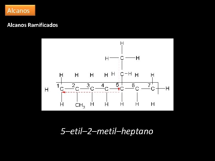Alcanos Ramificados 5–etil– 2–metil–heptano 