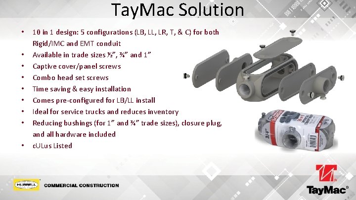 Tay. Mac Solution • • • 10 in 1 design: 5 configurations (LB, LL,