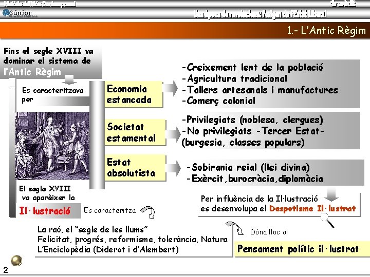 Armand Figuera 1. - L’Antic Règim Fins el segle XVIII va dominar el sistema