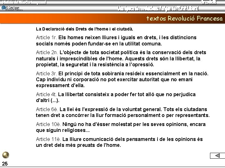Armand Figuera textos Revolució Francesa La Declaració dels Drets de l'home i el ciutadà.