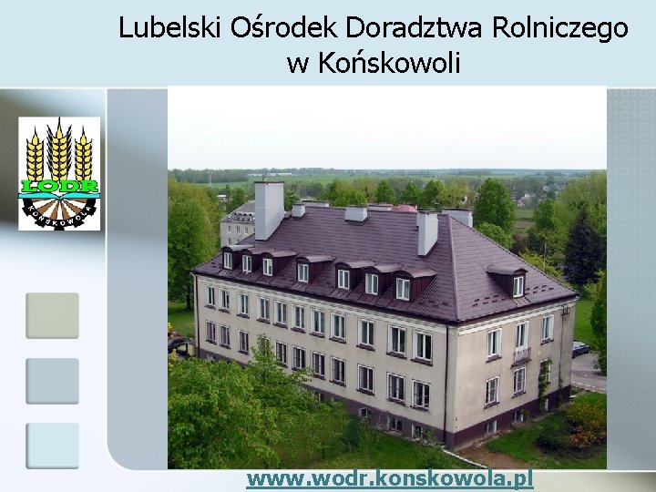 Lubelski Ośrodek Doradztwa Rolniczego w Końskowoli www. wodr. konskowola. pl 