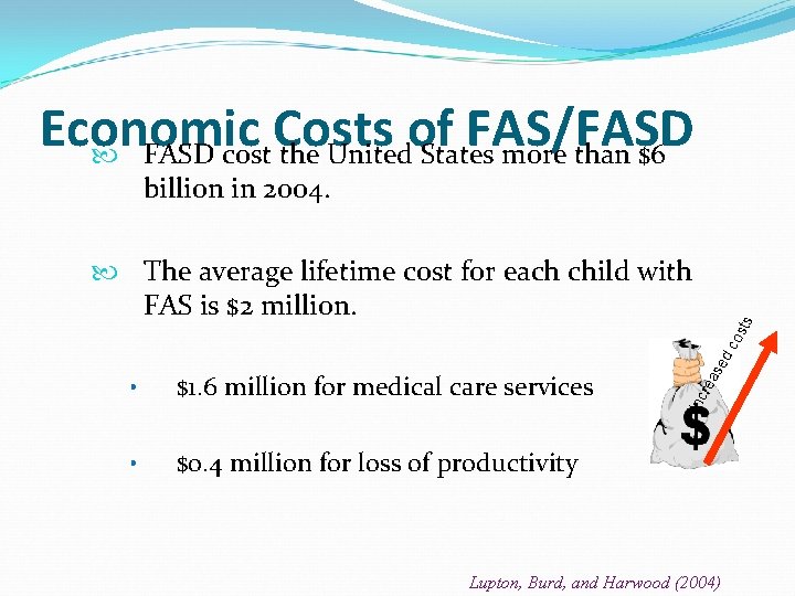 Economic Costs of FAS/FASD cost the United States more than $6 billion in 2004.