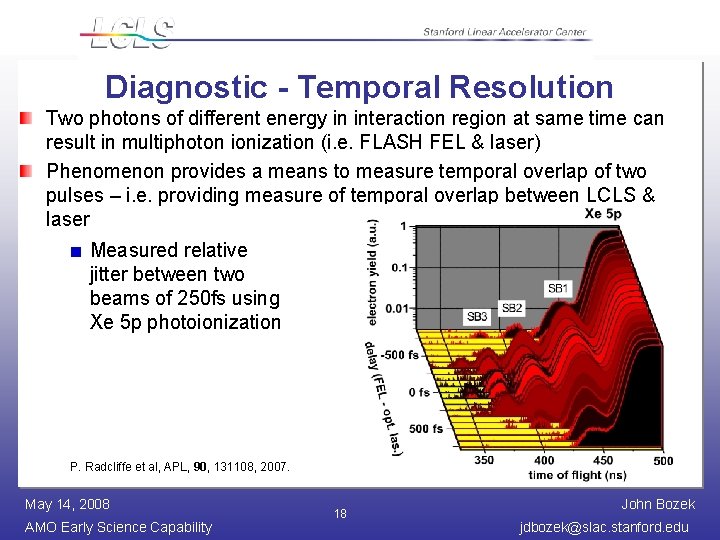 Diagnostic - Temporal Resolution Two photons of different energy in interaction region at same