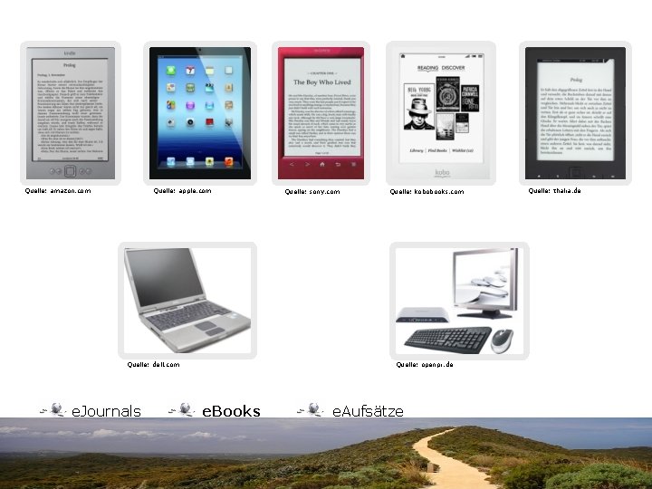 Quelle: amazon. com Quelle: apple. com Quelle: dell. com e. Journals Quelle: sony. com