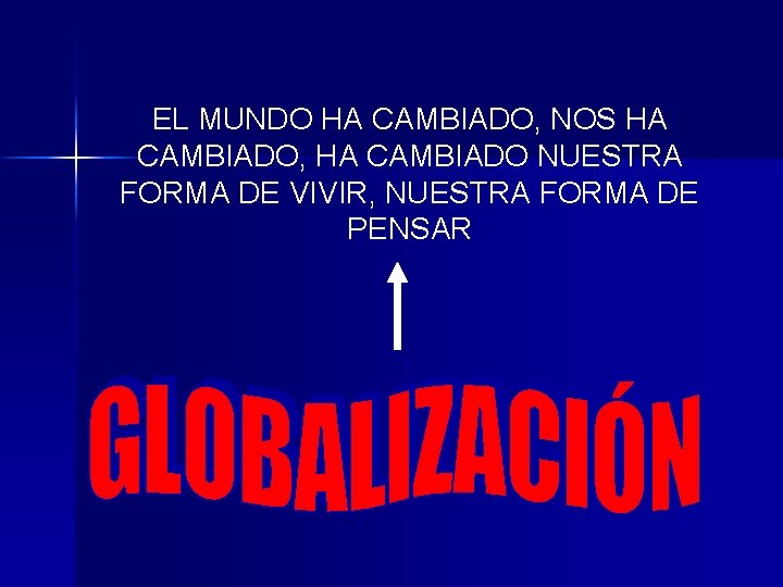 EL MUNDO HA CAMBIADO, NOS HA CAMBIADO, HA CAMBIADO NUESTRA FORMA DE VIVIR, NUESTRA