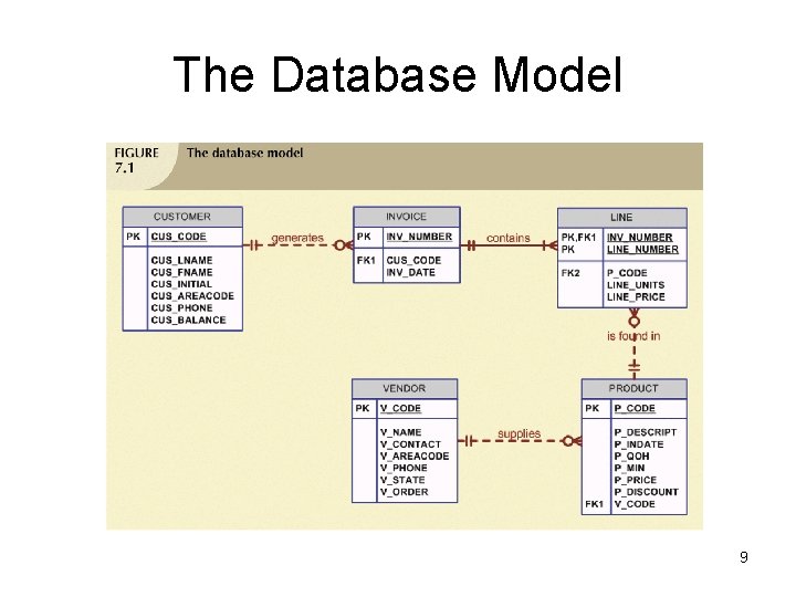 The Database Model 9 The Database Model 9
