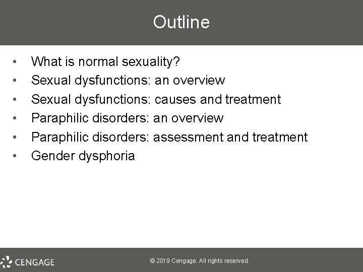 Outline • • • What is normal sexuality? Sexual dysfunctions: an overview Sexual dysfunctions:
