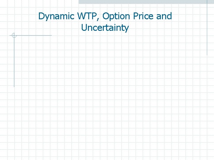 Dynamic WTP, Option Price and Uncertainty 