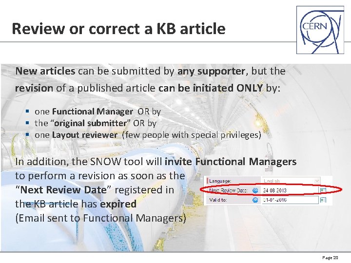 Review or correct a KB article New articles can be submitted by any supporter,