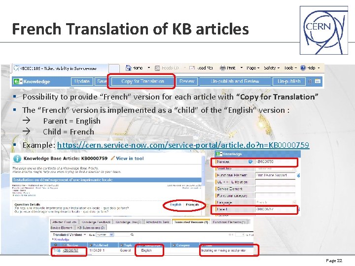 French Translation of KB articles § Possibility to provide “French” version for each article
