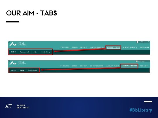 OUR AIM - TABS AU AARHUS UNIVERSITET #Bb. Library 