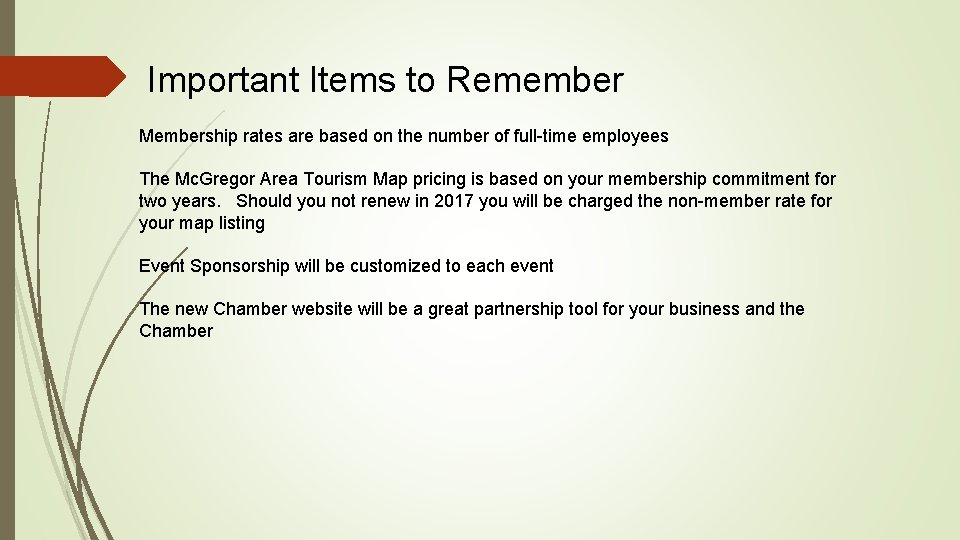 Important Items to Remember Membership rates are based on the number of full-time employees