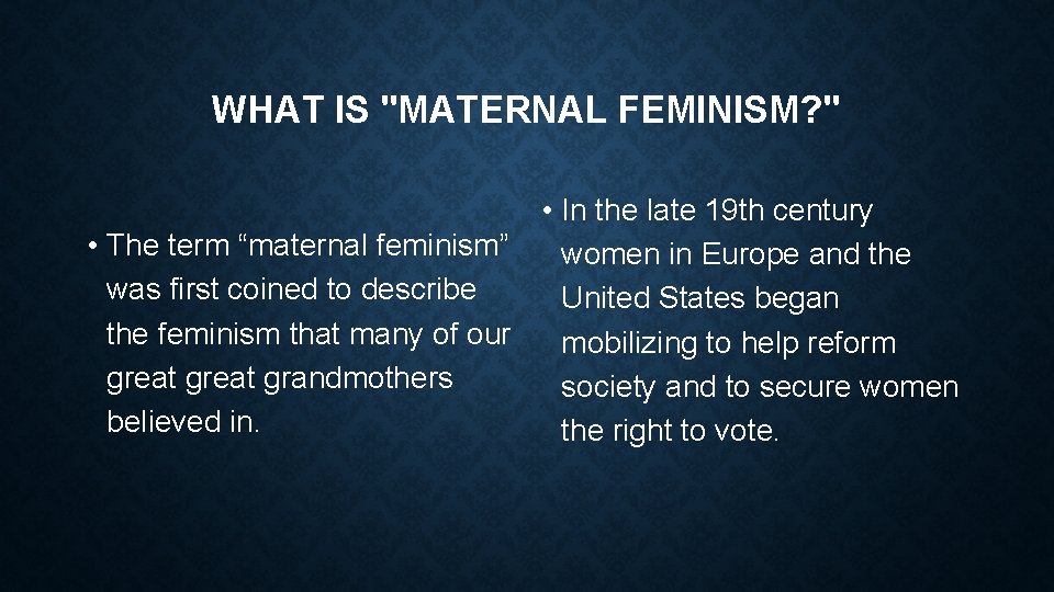 MATERNAL FEMINISM Big Ocean Woman for Faith Family